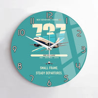 Thumbnail for Boeing 737-500 Classic design on turquoise no frame wall clock