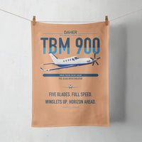 Thumbnail for Daher TBM 900 design on orange towel