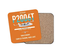 Thumbnail for Tecnam P2006T design on orange 1 piece coaster