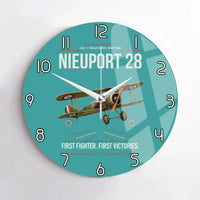 Thumbnail for Nieuport 28C.1 design on turquoise no frame wall clock