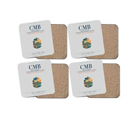 Thumbnail for Bandaranaike International Airport Colombo (CMB) design on light gray 4 pieces set coaster