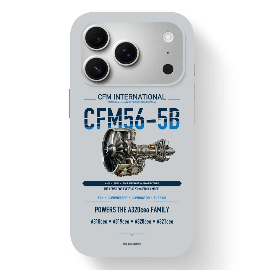 CFM56-5B Case design on light gray iphone case