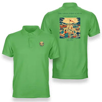 Thumbnail for VINTAGE G4241 - The Grass Strip Sunday - Double-Side Polo T-Shirt design on lightgreen