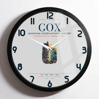 Thumbnail for Manohar International Airport Mopa (GOX) design on light gray framed wall clock