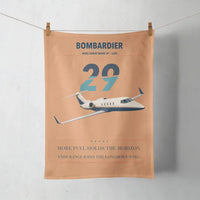 Thumbnail for Bombardier Learjet 29 design on orange towel