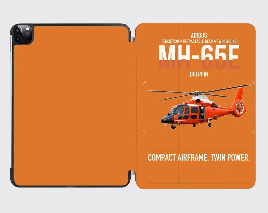 Airbus MH-65E Dolphin design on orange ipad tablet case