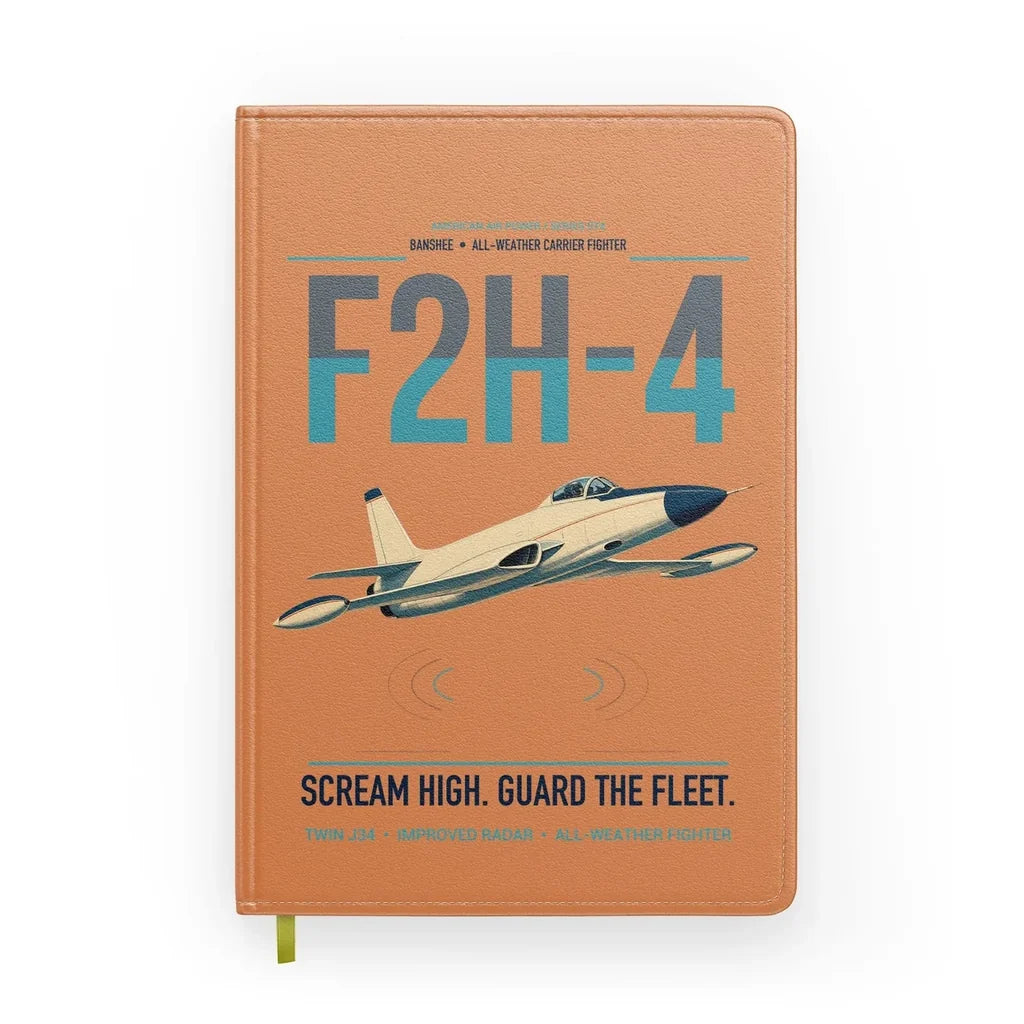 F2H-4 Banshee design on orange notebook
