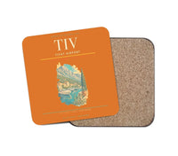 Thumbnail for Tivat Airport (TIV) design on orange 1 piece coaster