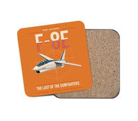 Thumbnail for F-8E Crusader design on orange 1 piece coaster