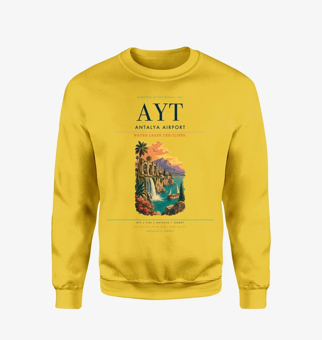Antalya Airport AYT Sweatshirt - Yellow