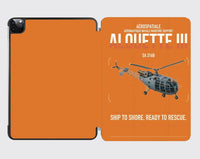 Thumbnail for Aérospatiale SA 316B Alouette III design on orange ipad tablet case