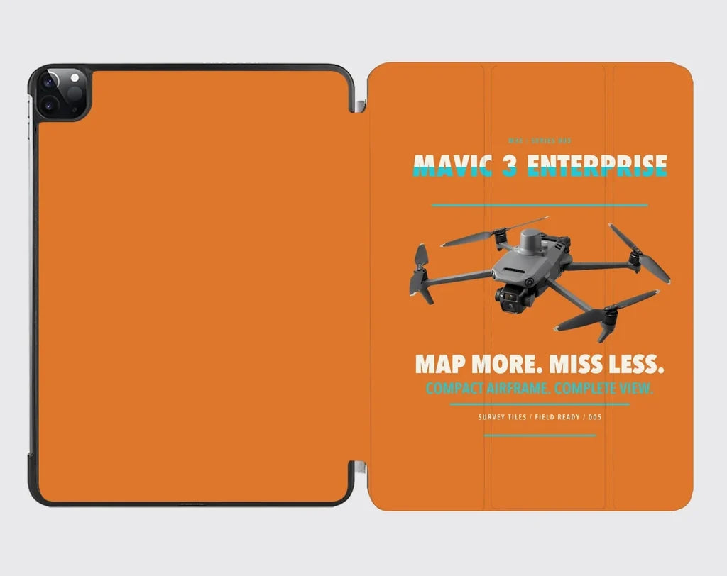 DJI Mavic 3 Enterprise design on orange ipad tablet case