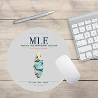 Thumbnail for Velana International Airport Malé (MLE) design on light gray round mouse pad