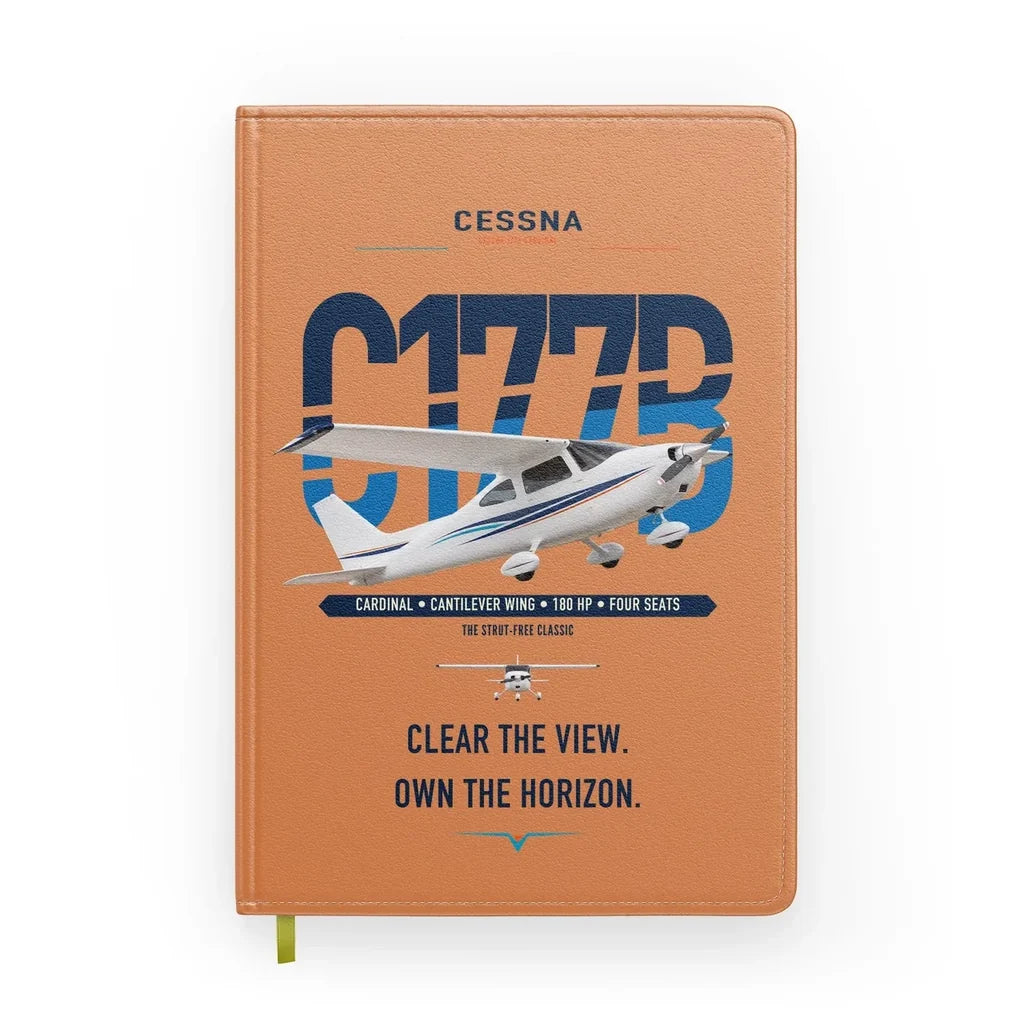 Cessna 177B Cardinal design on orange notebook