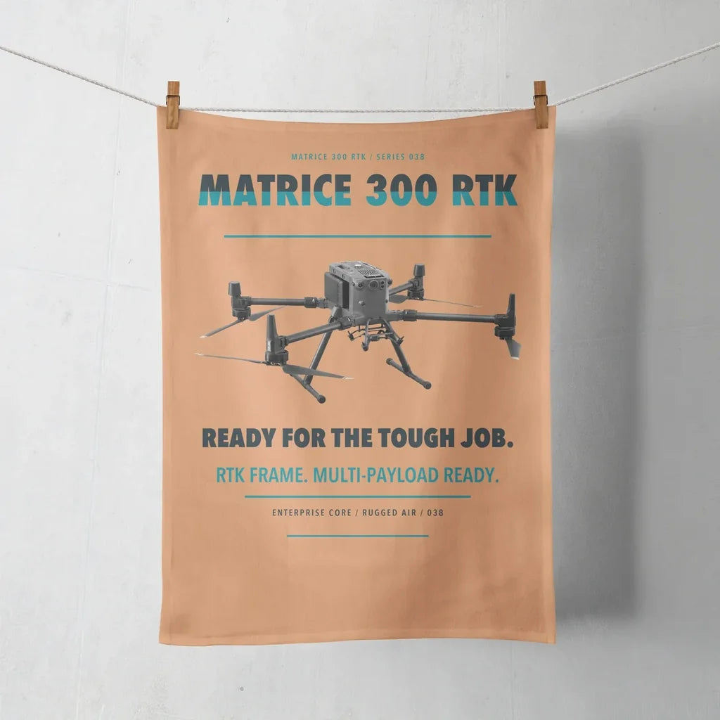DJI Matrice 300 RTK design on orange towel