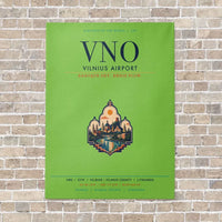 Thumbnail for Vilnius Airport VNO vertical canvas print - no frame - light green background