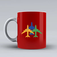Thumbnail for Customisable Colourful 3 Airplanes Mug - view 10
