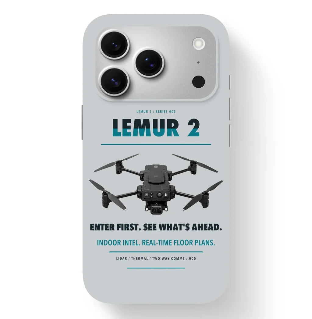 BRINC LEMUR 2 Case design on light gray iphone case