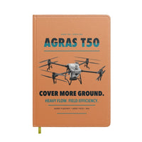 Thumbnail for DJI Agras T50 design on orange notebook
