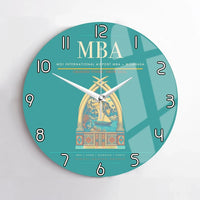 Thumbnail for Moi International Airport (MBA) design on turquoise no frame wall clock