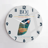 Thumbnail for Burgas Airport BOJ Wall-Clock No-Frame - Light Gray