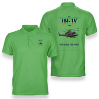 Thumbnail for Bell UH-1Y Venom design on light green double-side polo t-shirt, double-side print