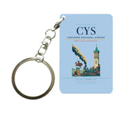 Thumbnail for Cheyenne Regional Airport (CYS) design on light blue key chain