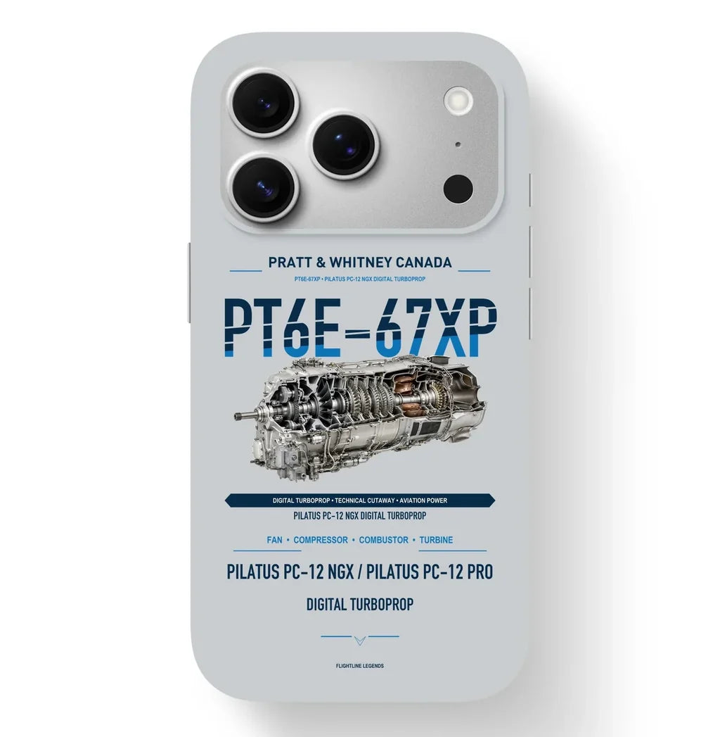 PT6E-67XP Case design on light gray iphone case