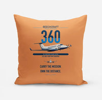Thumbnail for Beechcraft King Air 360 design on orange pillow