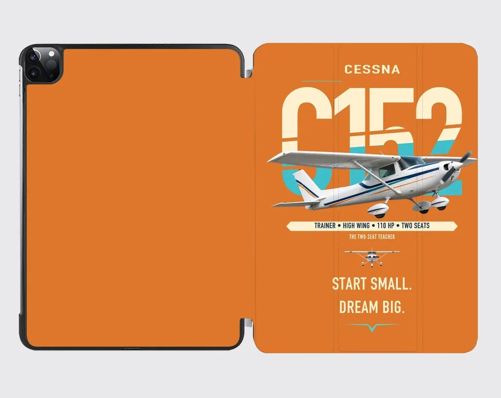 Cessna 152 design on orange ipad tablet case