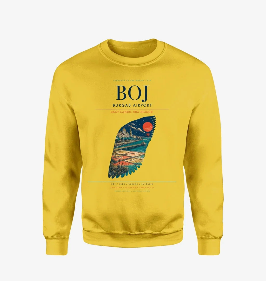 Burgas Airport BOJ Sweatshirt - Yellow