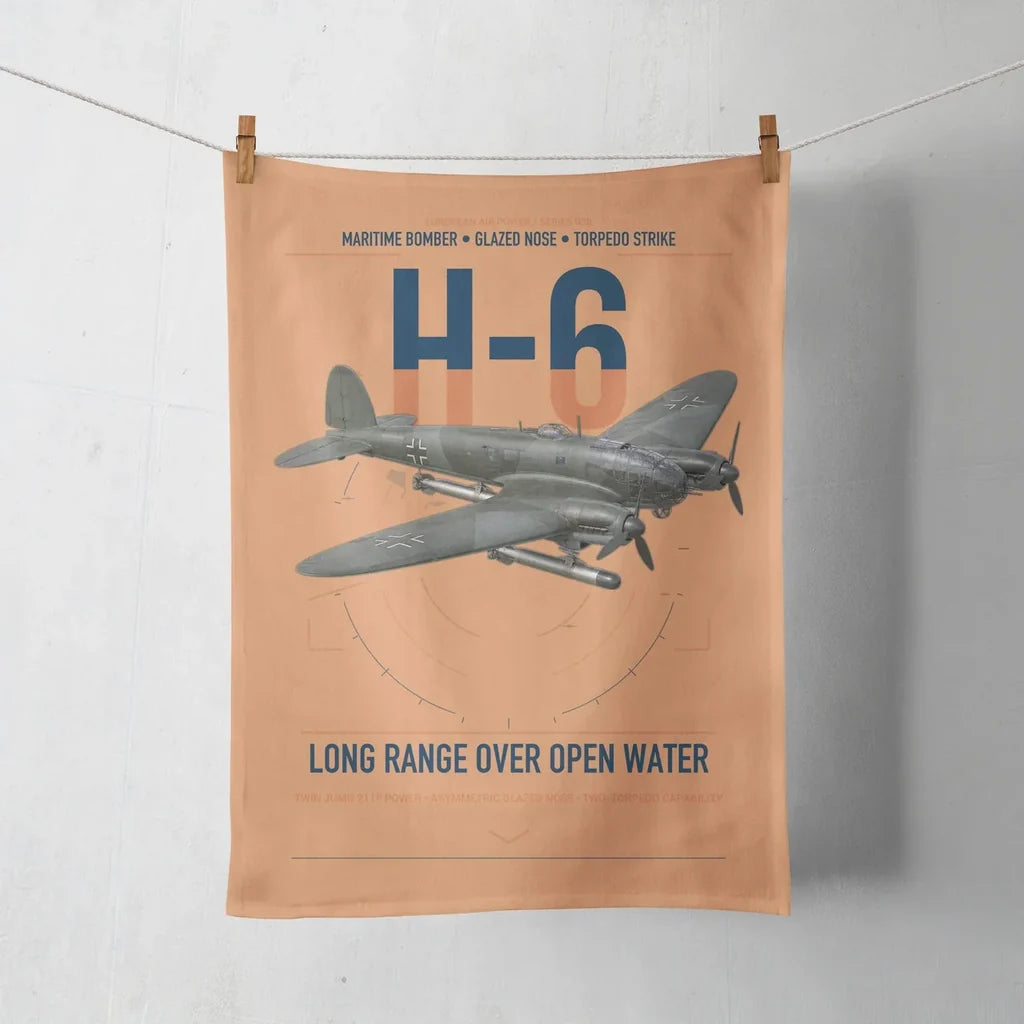 Heinkel He 111H-6 design on orange towel