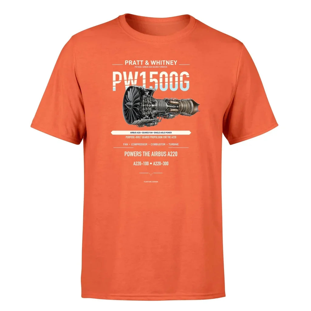 PW1500G design on orange single side