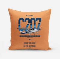 Thumbnail for Cessna T207A Stationair 8 design on orange pillow