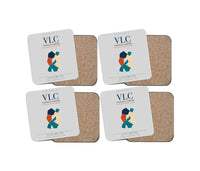 Thumbnail for Valencia Airport (VLC) design on light gray 4 pieces set coaster