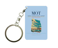 Thumbnail for Minot International Airport (MOT) design on light blue key chain