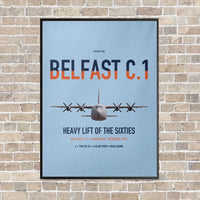 Thumbnail for Short Belfast C.1 vertical canvas print - framed - light blue background