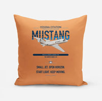Thumbnail for Cessna Citation Mustang design on orange pillow