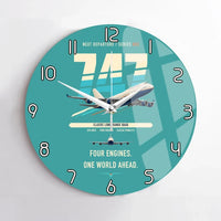 Thumbnail for Boeing 747-400 design on turquoise no frame wall clock