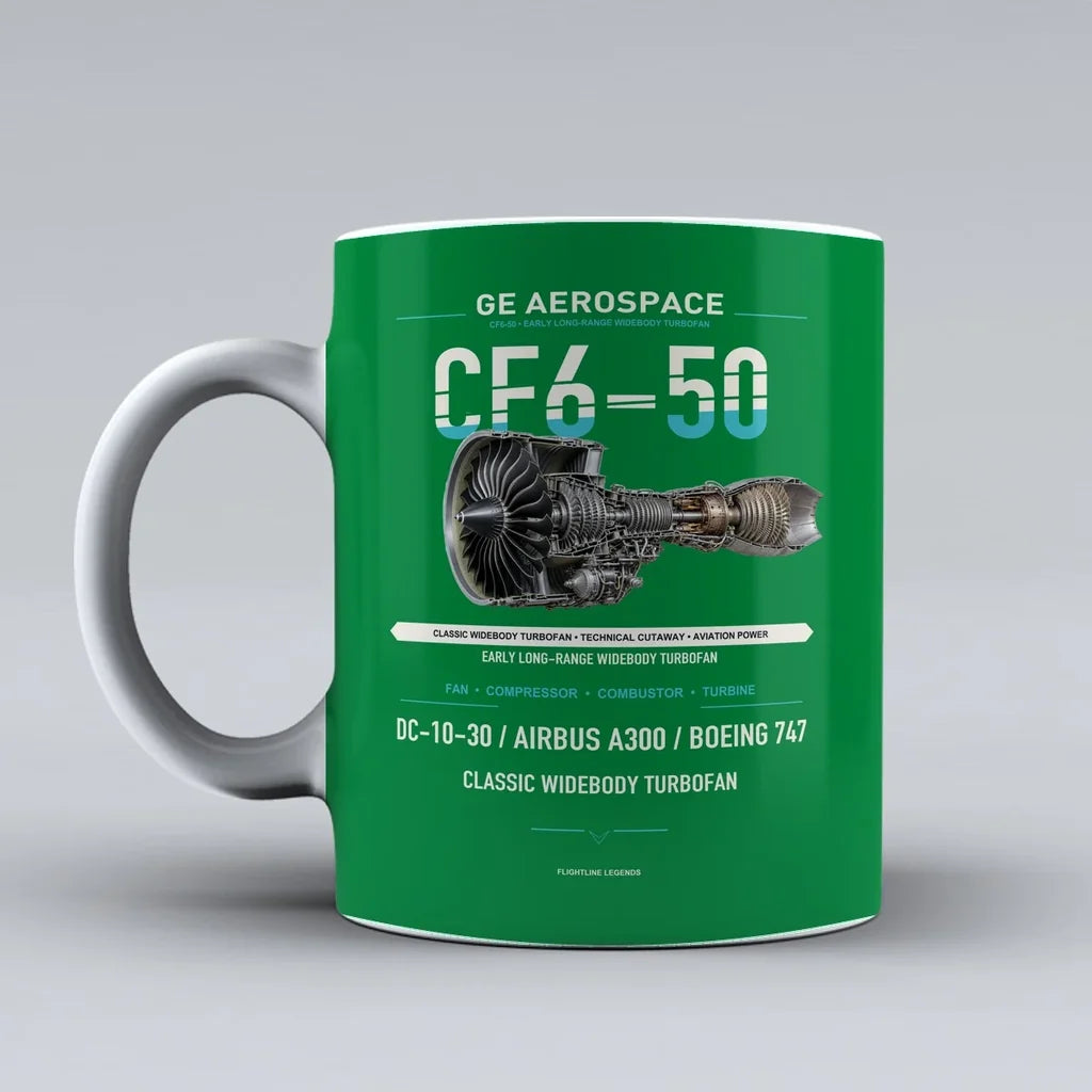 Mug design on green cf6 50