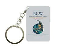Thumbnail for Baghdad International Airport BGW Key Chain design on light gray key chain