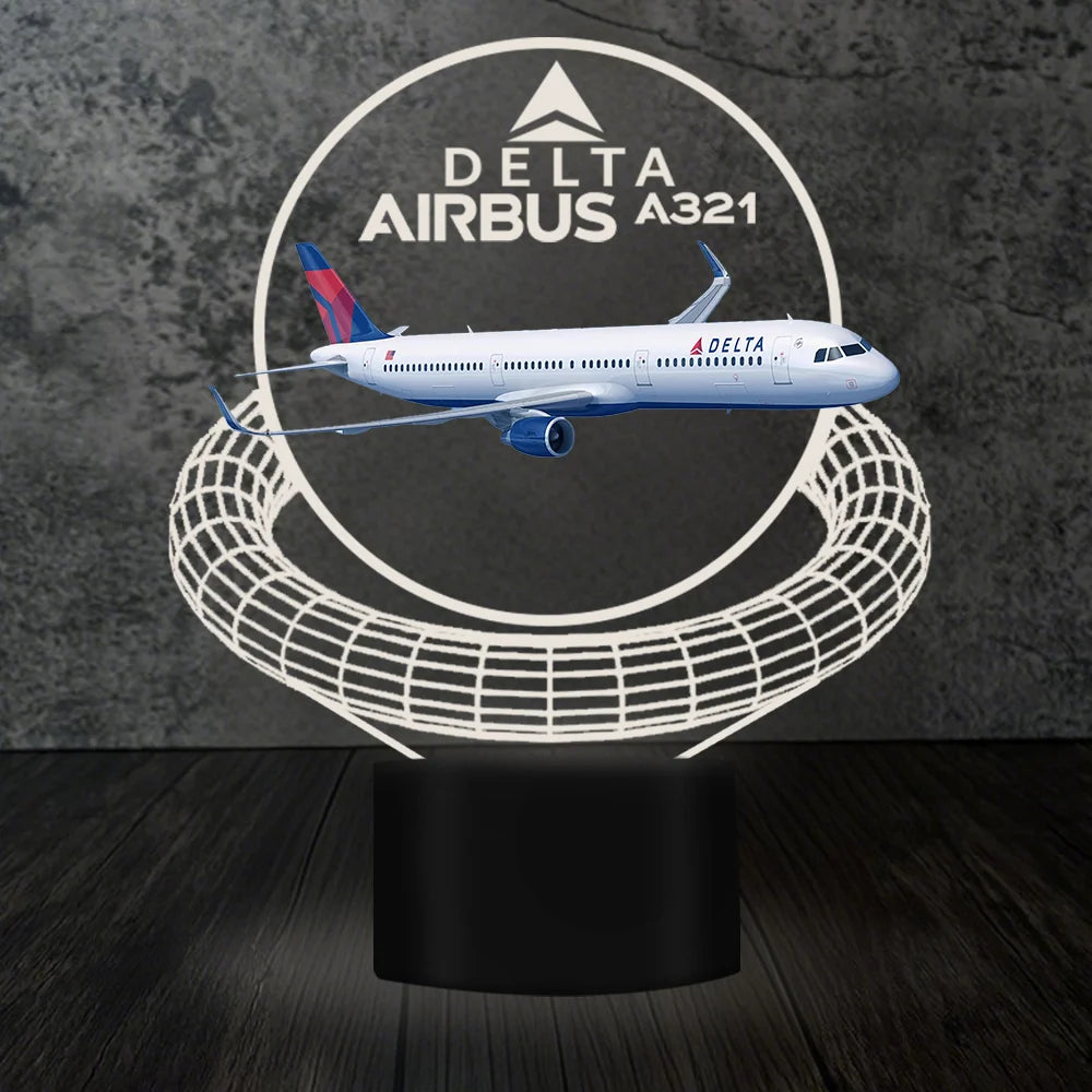 Customisable Airbus A321 3D Lamp - view 10
