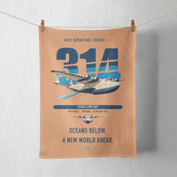 Thumbnail for Boeing 314 Clipper design on orange towel