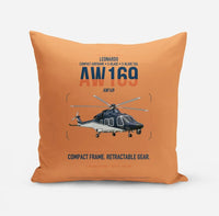 Thumbnail for Leonardo AW169 design on orange pillow