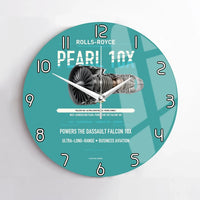 Thumbnail for PEARL 10X design on turquoise no frame wall clock