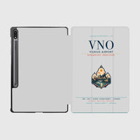 Thumbnail for Vilnius Airport (VNO) design on light gray samsung tablet tablet case