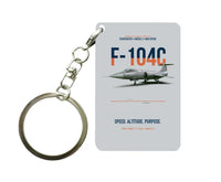 Thumbnail for F-104C STARFIGHTER Key Chain design on light gray key chain
