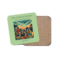 Thumbnail for The Contrail Evening - Designed Coasters design on light green 1-piece