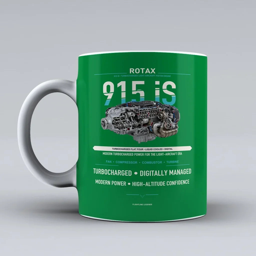 iS Mug design on green 915