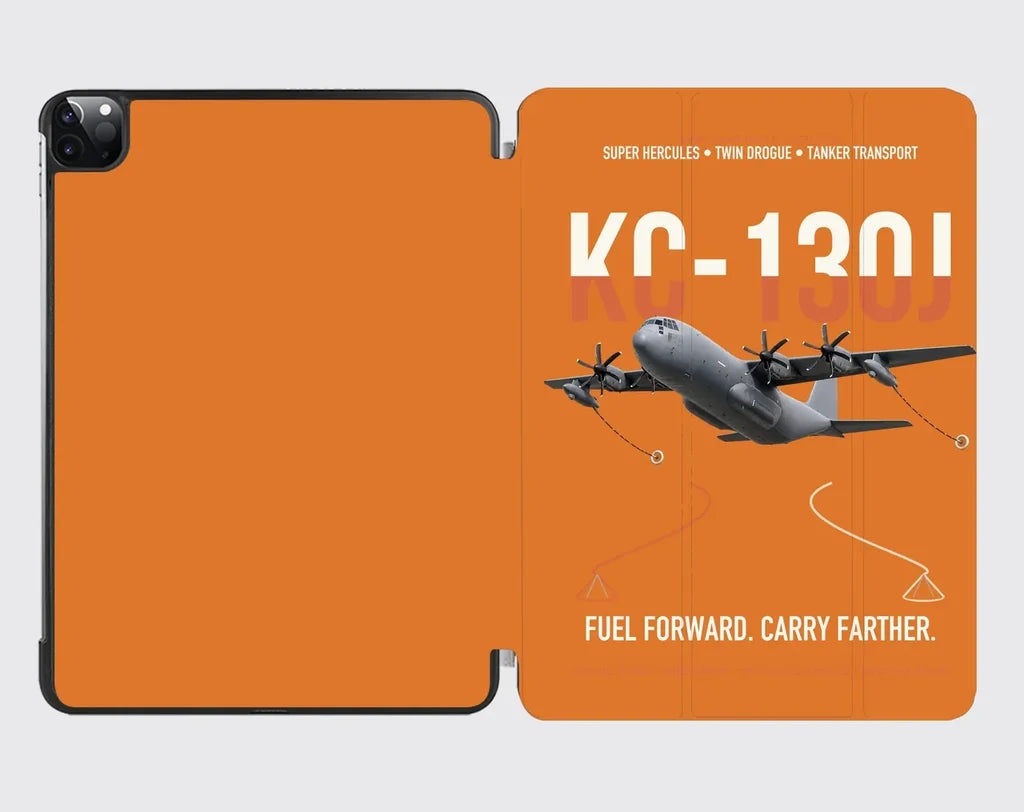 KC-130J SUPER HERCULES design on orange ipad tablet case